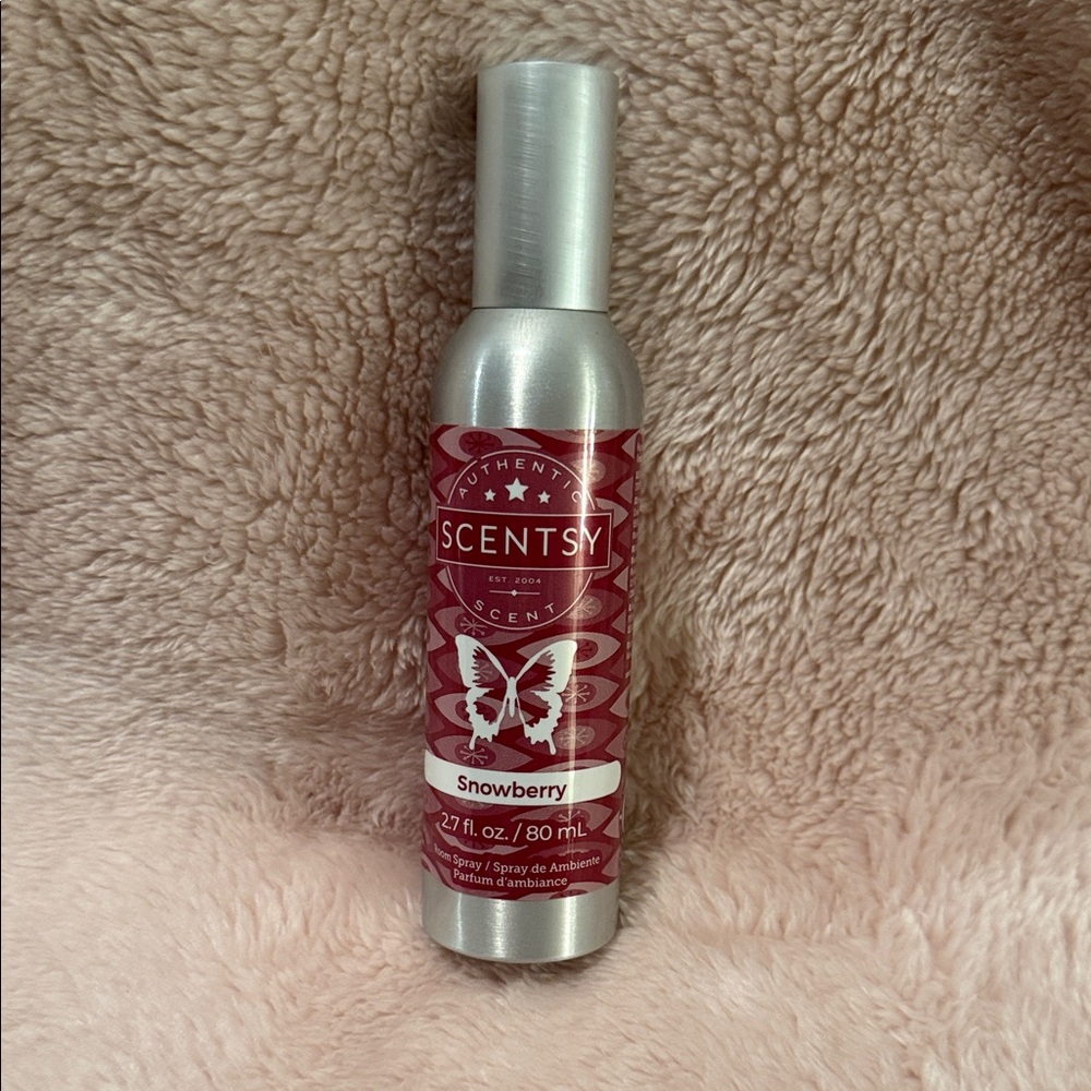 Scentsy Snowberry Spray in Silver and Red